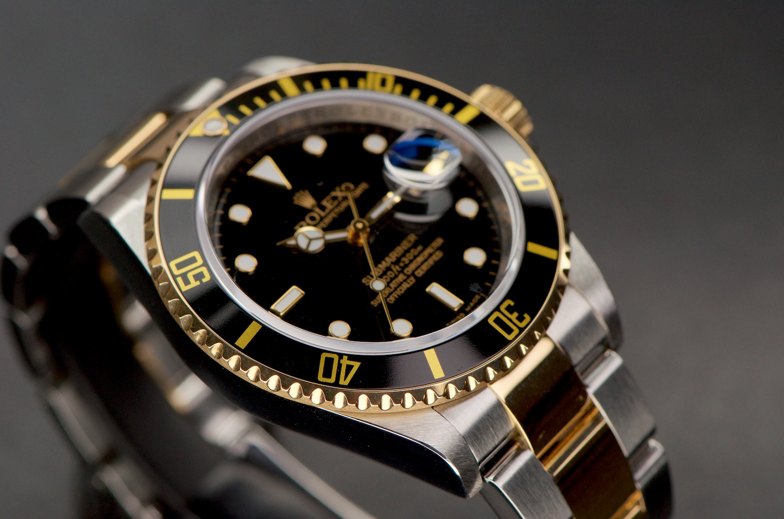 All Watches : Rolex Submariner Date 18k Yellow Gold Stainless Steel ...