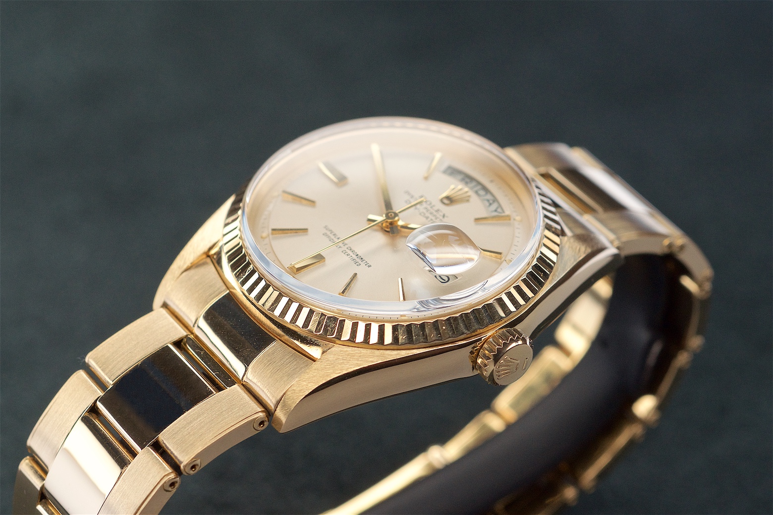 Rolex Rolex Day Date Riveted Oyster Bracelet 18K Yellow Gold 36mm Ref 1803