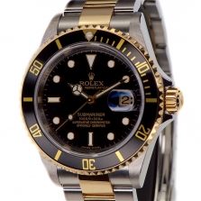 Rolex Submariner Date 18K Yellow Gold & Stainless Steel 40mm Reference 16613 M Serial